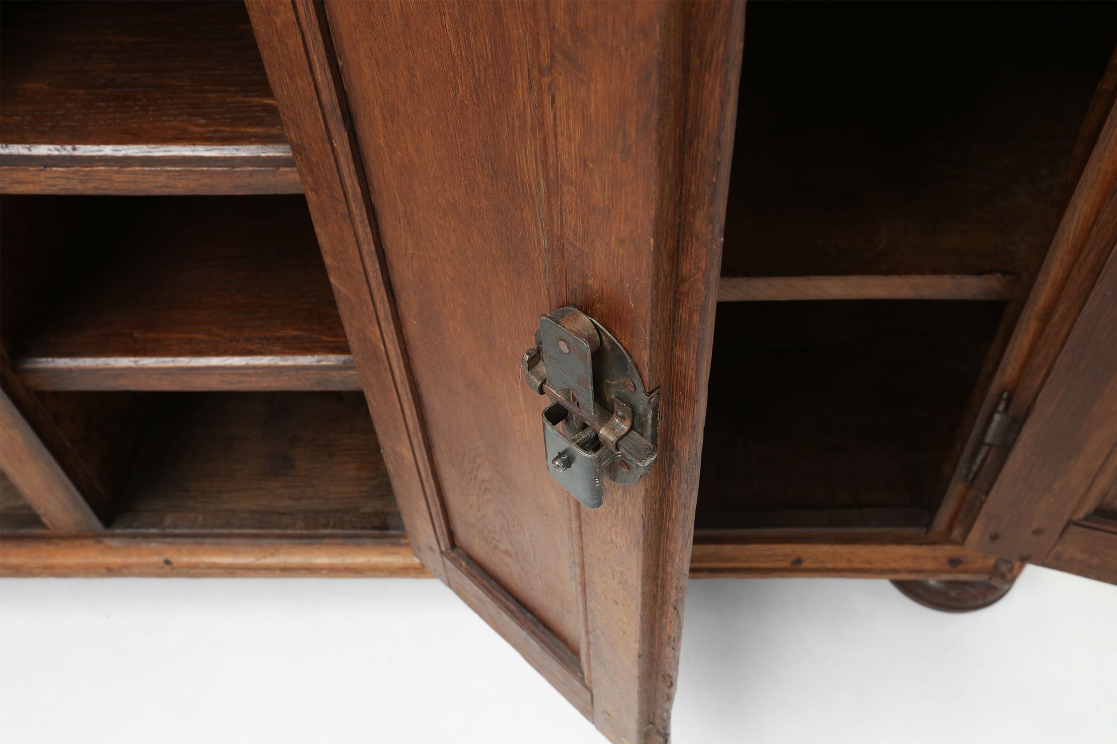 Early 18th Century Vitrine Cabinet in oak with original glass windows, Germanythumbnail